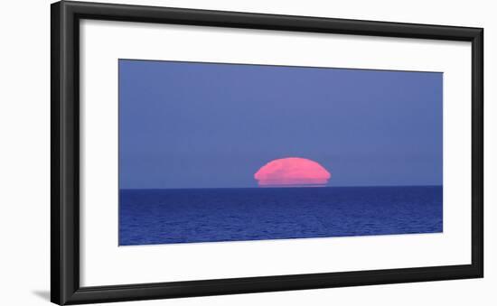 Moon rising over the sea-null-Framed Photographic Print