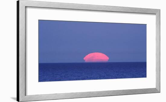 Moon rising over the sea-null-Framed Photographic Print