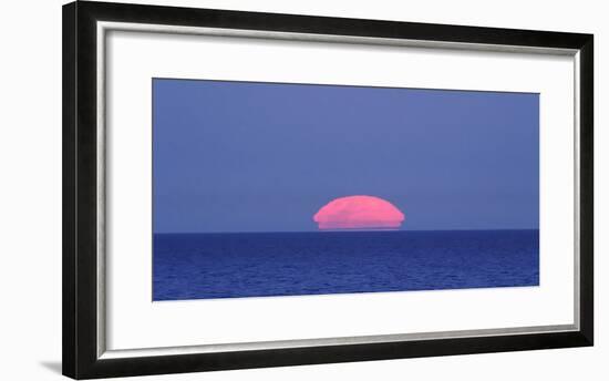 Moon rising over the sea-null-Framed Photographic Print