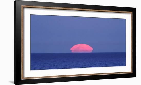 Moon rising over the sea-null-Framed Photographic Print