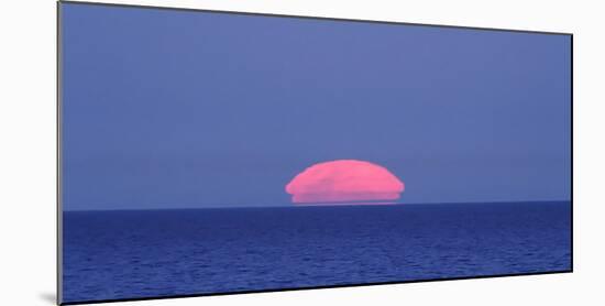 Moon rising over the sea-null-Mounted Photographic Print