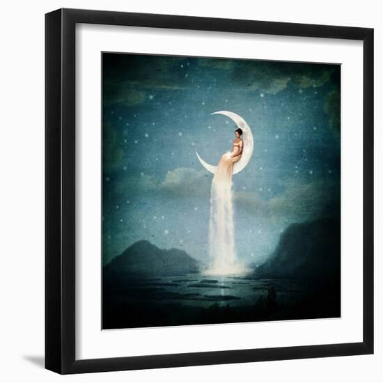 Moon River Lady-Paula Belle Flores-Framed Premium Giclee Print