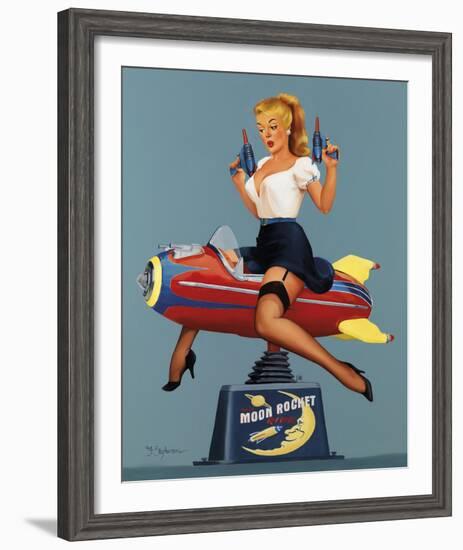 Moon Rocket Ride-Fiona Stephenson-Framed Giclee Print