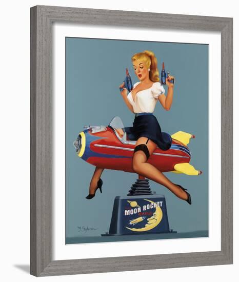 Moon Rocket Ride-Fiona Stephenson-Framed Giclee Print