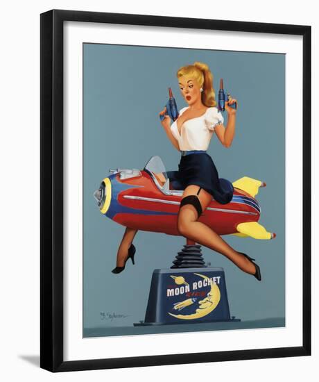 Moon Rocket Ride-Fiona Stephenson-Framed Giclee Print