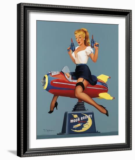 Moon Rocket Ride-Fiona Stephenson-Framed Giclee Print