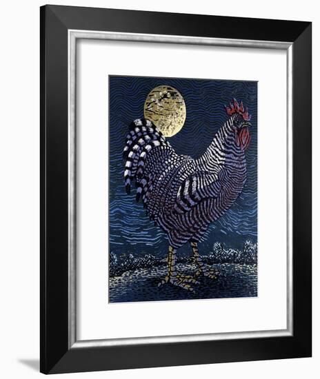 Moon Rooster-Barry Wilson-Framed Giclee Print