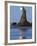 Moon Setting on Bandon Beach, Oregon, USA-Joe Restuccia III-Framed Photographic Print