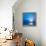 Moon, Sky And Blue Sea-alanuster-Framed Stretched Canvas displayed on a wall