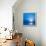 Moon, Sky And Blue Sea-alanuster-Framed Stretched Canvas displayed on a wall