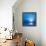 Moon, Sky And Blue Sea-alanuster-Framed Stretched Canvas displayed on a wall