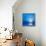 Moon, Sky And Blue Sea-alanuster-Framed Stretched Canvas displayed on a wall