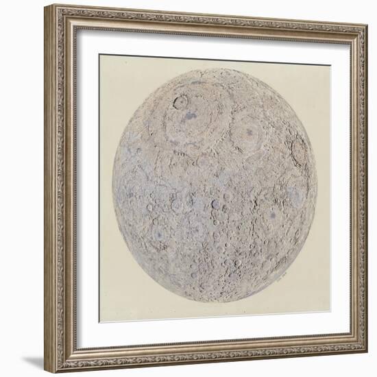 Moon surface with Craters-null-Framed Art Print