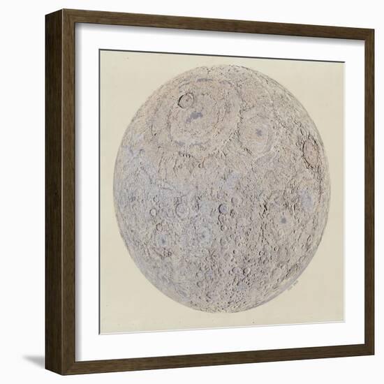 Moon surface with Craters-null-Framed Art Print