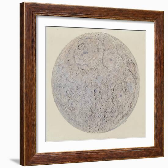 Moon surface with Craters-null-Framed Art Print