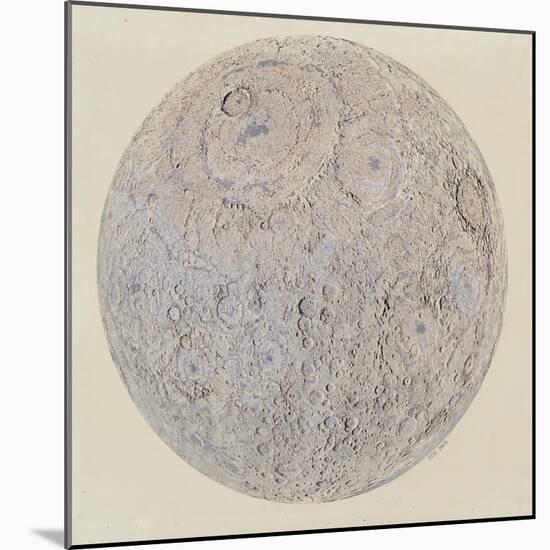 Moon surface with Craters-null-Mounted Art Print