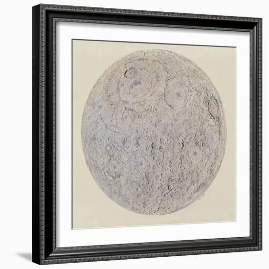 Moon surface with Craters-null-Framed Art Print