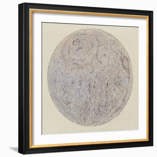 Moon surface with Craters-null-Framed Art Print