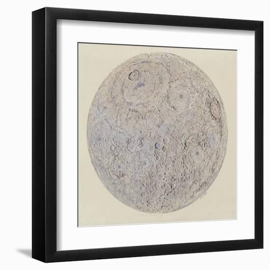 Moon surface with Craters-null-Framed Art Print