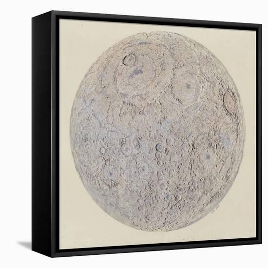 Moon surface with Craters-null-Framed Stretched Canvas