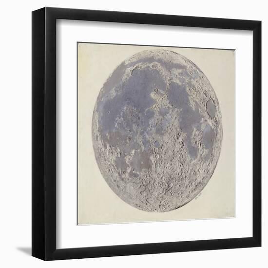 Moon surface with Craters-null-Framed Art Print