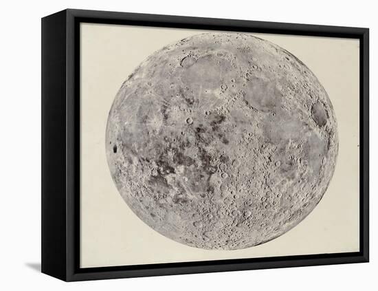 Moon surface with Craters-null-Framed Stretched Canvas