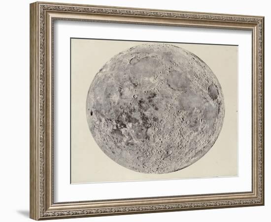 Moon surface with Craters-null-Framed Art Print