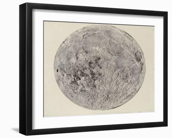 Moon surface with Craters-null-Framed Art Print