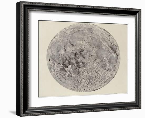 Moon surface with Craters-null-Framed Art Print