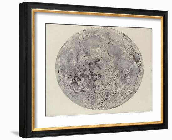 Moon surface with Craters-null-Framed Art Print