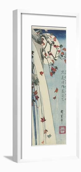 Moon Through Leaves, C. 1832-Utagawa Hiroshige-Framed Giclee Print