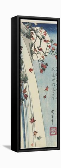 Moon Through Leaves, C. 1832-Utagawa Hiroshige-Framed Premier Image Canvas