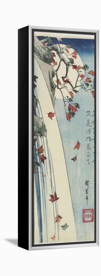 Moon Through Leaves, C. 1832-Utagawa Hiroshige-Framed Premier Image Canvas