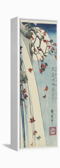 Moon Through Leaves, C. 1832-Utagawa Hiroshige-Framed Premier Image Canvas