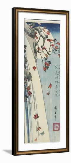 Moon Through Leaves, C. 1832-Utagawa Hiroshige-Framed Giclee Print