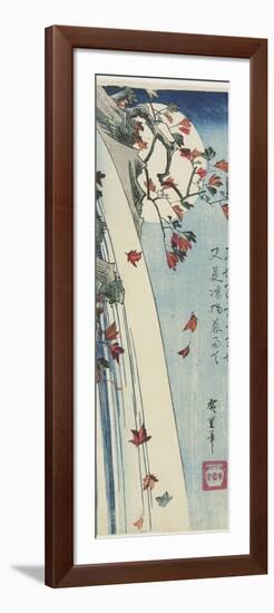 Moon Through Leaves, C. 1832-Utagawa Hiroshige-Framed Giclee Print