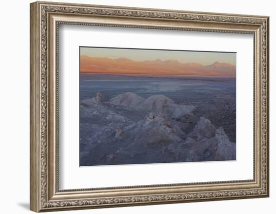 Moon Valley in the Atacama Desert as the Sun Is Setting-Mallorie Ostrowitz-Framed Photographic Print