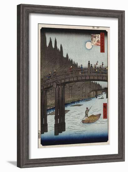 Moon Viewing Pine, Ueno' from 'One Hundred Views of Famous Places in Edo'-Hashiguchi Goyo-Framed Giclee Print