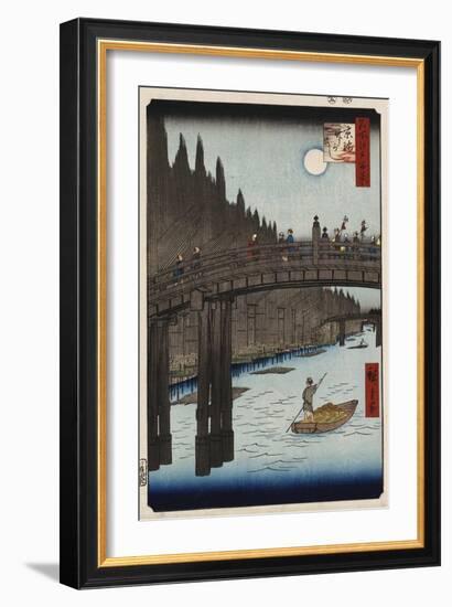 Moon Viewing Pine, Ueno' from 'One Hundred Views of Famous Places in Edo'-Hashiguchi Goyo-Framed Giclee Print