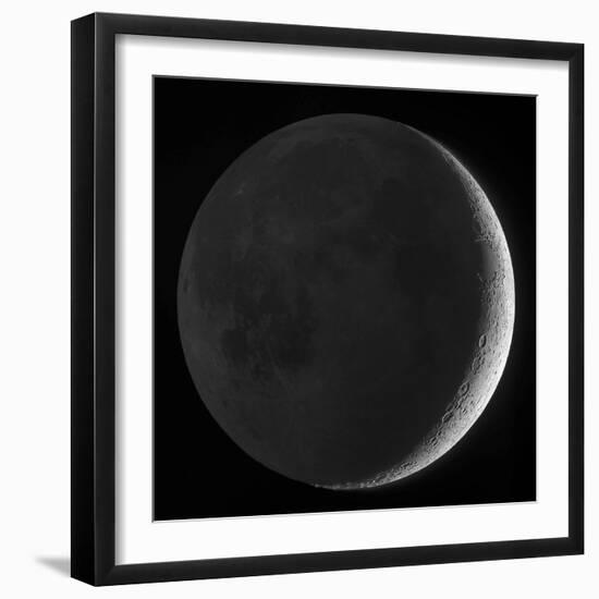 Moon with Earthshine-Stocktrek Images-Framed Photographic Print