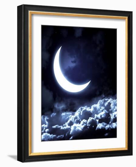 Moon-frenta-Framed Art Print