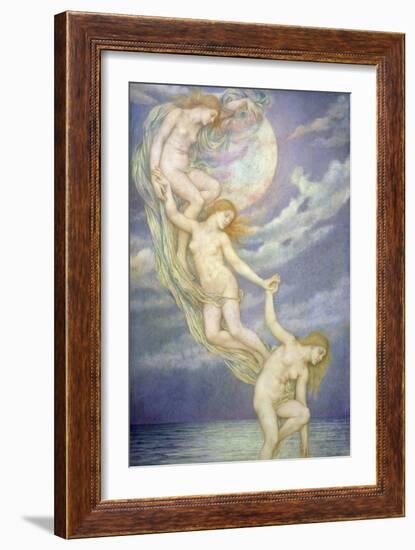 Moonbeams Dipping into the Sea-Evelyn De Morgan-Framed Giclee Print