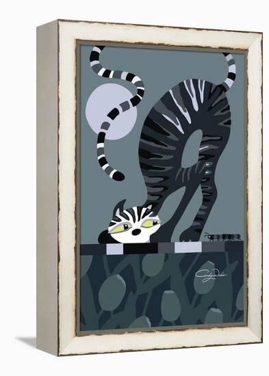 Moonlight Cat-Cindy Wider-Framed Premier Image Canvas