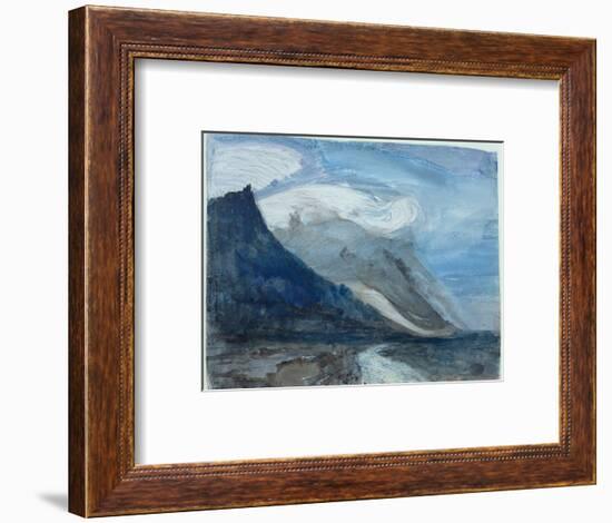 Moonlight, Chamonix, 1866 (W/C and Pencil on Paper)-John Ruskin-Framed Premium Giclee Print