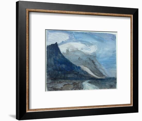 Moonlight, Chamonix, 1866 (W/C and Pencil on Paper)-John Ruskin-Framed Premium Giclee Print