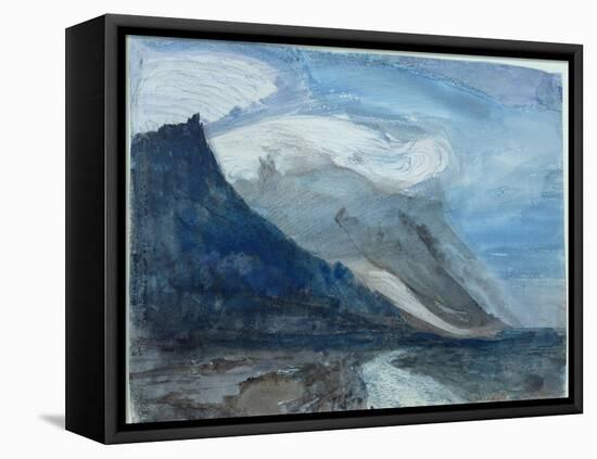 Moonlight, Chamonix, 1866 (W/C and Pencil on Paper)-John Ruskin-Framed Premier Image Canvas