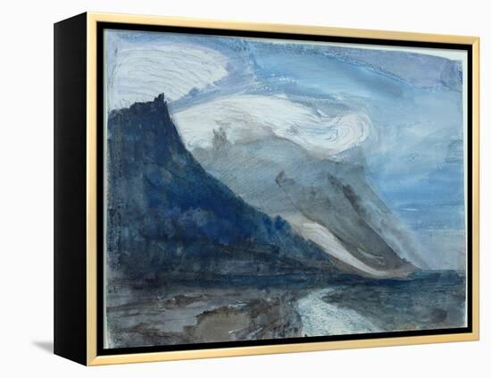 Moonlight, Chamonix, 1866 (W/C and Pencil on Paper)-John Ruskin-Framed Premier Image Canvas