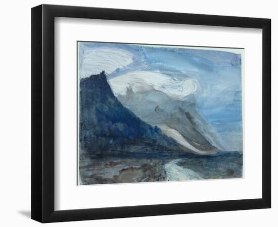 Moonlight, Chamonix, 1866 (W/C and Pencil on Paper)-John Ruskin-Framed Giclee Print