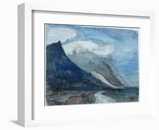 Moonlight, Chamonix, 1866 (W/C and Pencil on Paper)-John Ruskin-Framed Giclee Print