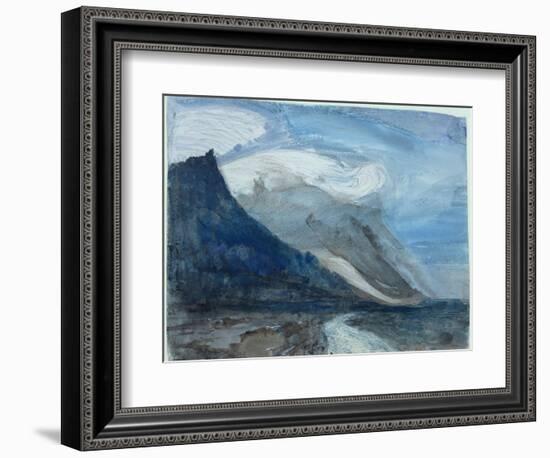 Moonlight, Chamonix, 1866 (W/C and Pencil on Paper)-John Ruskin-Framed Giclee Print